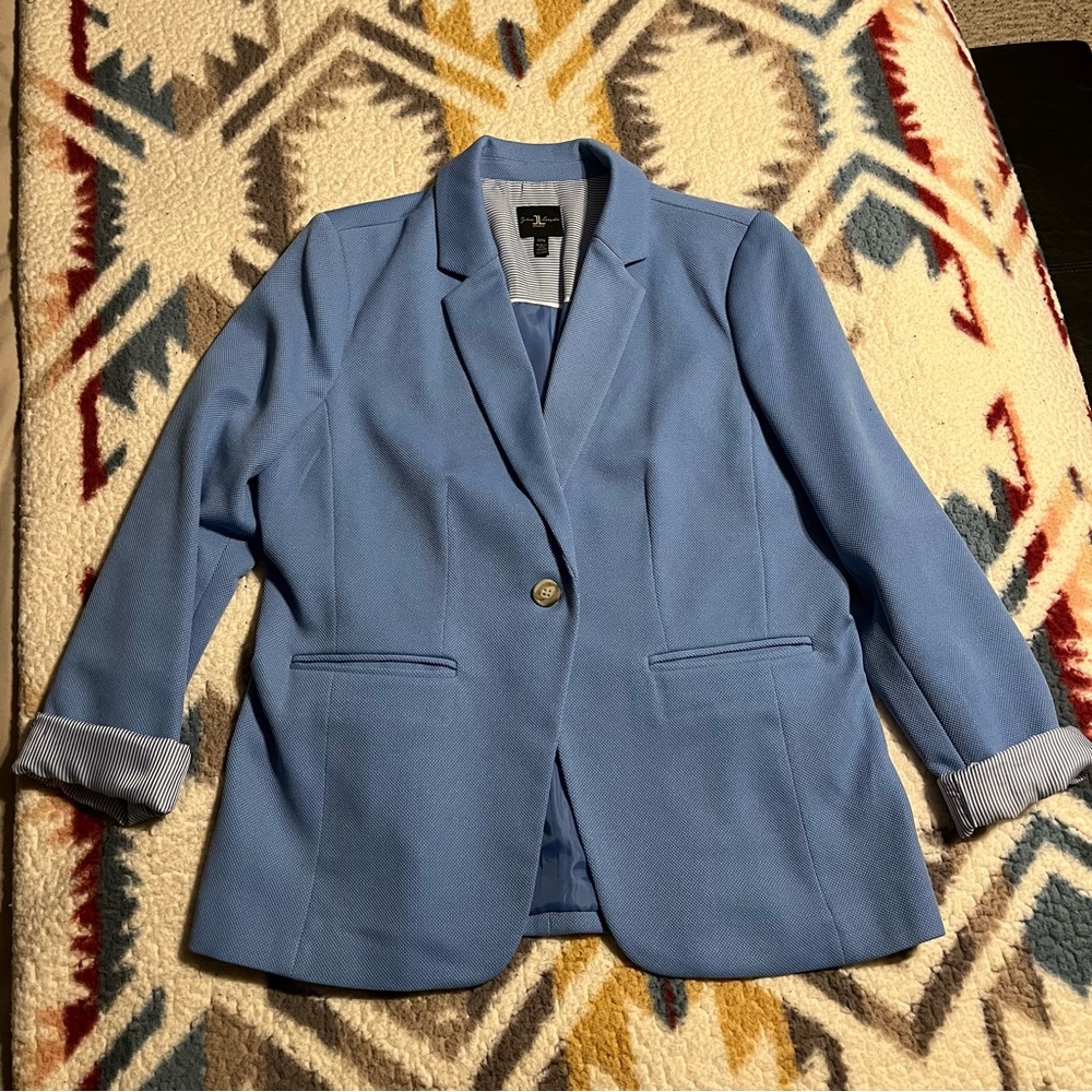 Jules & Leopold Light Blue Textured Blazer